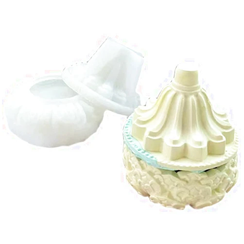 SONOON Lotus Candle Holder Mirror Surface Silicone Mold Lotus Bracket Gypsum drip Mold