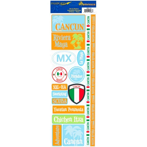 Reminisce Passports Combo Sticker, Cancun