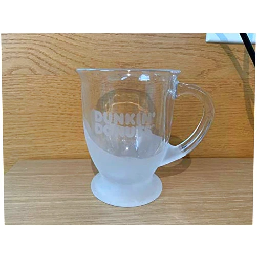 NA Industries Aeiniweraabbcc XGATML AMAHLE Gywinovo Dunkin Donuts Frosted Glass Mug Coffee Cup 14 oz - Limited Edition