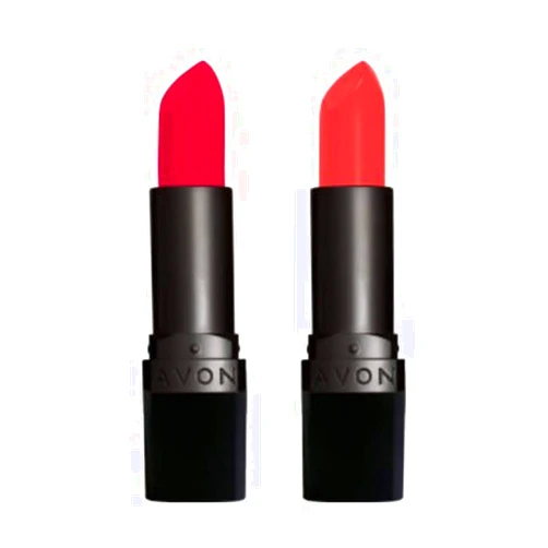 Avon True Color Perfectly Matte Lipstick combo (Ruby Kiss + Coral Fever)
