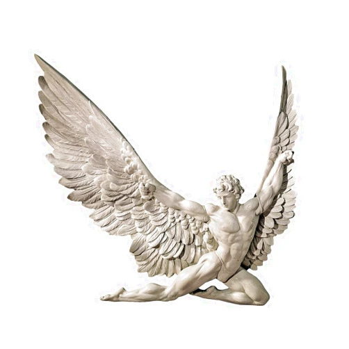 Design Toscano Icarus Winged Man Wall Sculpture, 11 Inch, Ancient Ivory
