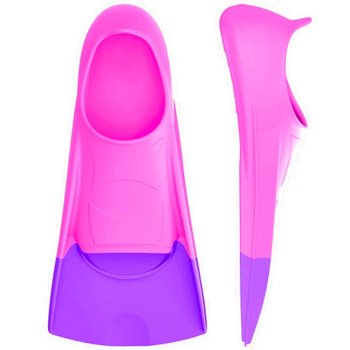 Gintenco Swim Fins, Kids Swim Training Fins for Lap Swimming, Travel Size Flippers with Mesh Bag, Silicone Swimming Fins for Kids Teens Adults Women Men