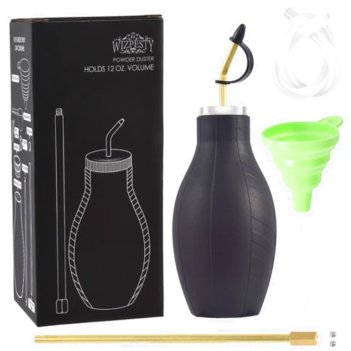 Wizpesty Bulb Duster Sprayer Insect Buster – Handheld, 12oz. Extendable Applicator Dispenser for Diatomaceous Earth & Other Home Powder Applications – Non-Toxic Assemble Garden Farm