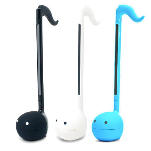 Otamatone Japanese Electronic Musical Instrument Portable Music Synthesizer from Japan by Maywa Denki Educational Fun Gift for Children, Teens & Adults - Black White Blue Set