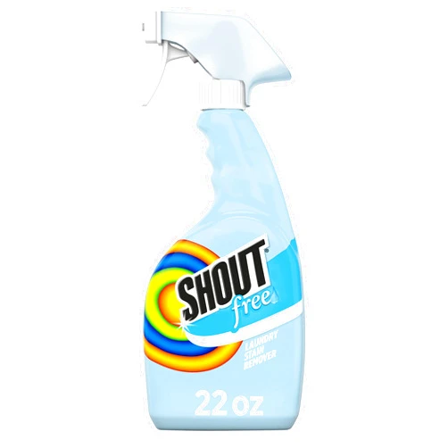 Shout Free Laundry Stain Remover, Active Enzyme Formula is Dye, Fragrance, and Bleach Free, Removes 100+ Types of Stains, including Baby Stains - 22oz Spray