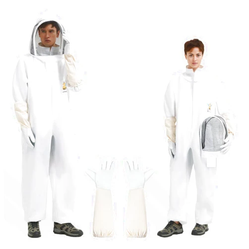 QHZHANG Professional Bee Suit for Men Women, Beekeeping Suit Beekeeper Suit with sheepskin Glove (M)