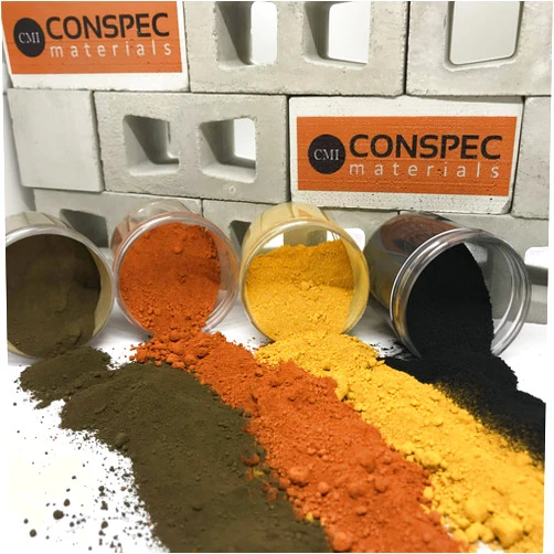 Conspec 8-oz. MIXED COLORS Powdered Color for Concrete, Cement, Mortar, Grout, Plaster Brown, Deep Black, Yellow, Terracotta, Colorant, Pigment