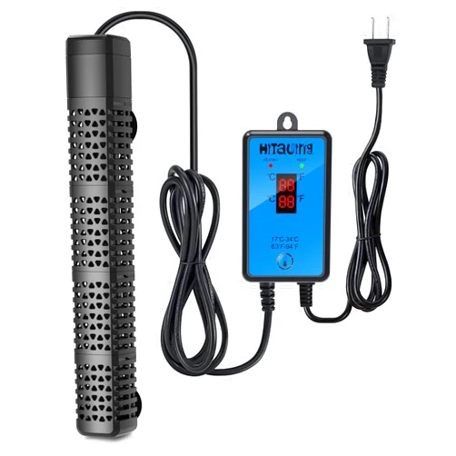 HiTauing Aquarium Heater, Upgraded 300W/500W Fish Tank Heater with Intelligent Leaving Water Automatically Stop Heating and Advanced Temperature Control System, Suitable for Saltwater and Freshwater