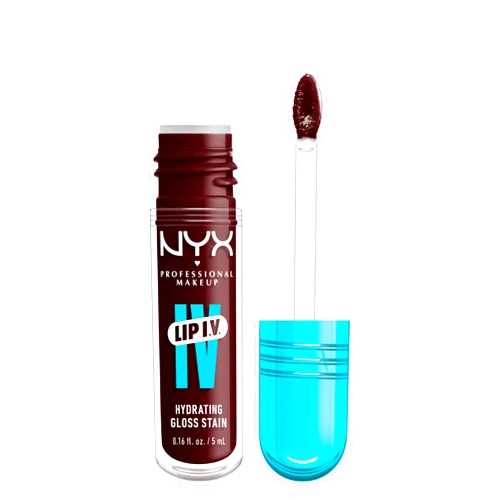 NYX PROFESSIONAL MAKEUP Lip IV Hydrating Glossy Lip Stain with 12HR Hydration - Water Bout Wine (Red)