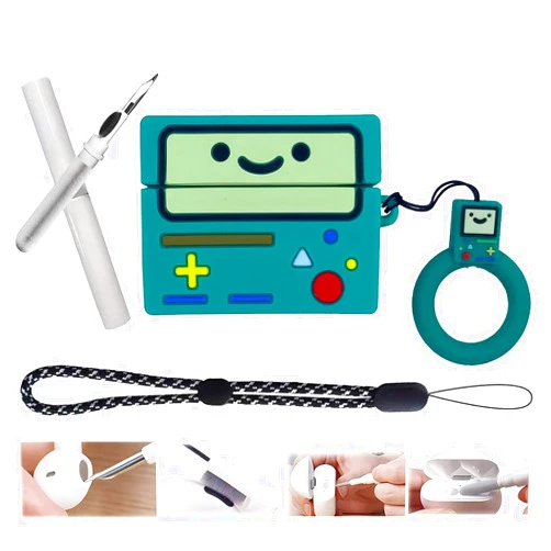 Generic sgpcn Airpod pro Case, 3D Cute Cover for Airpod pro 2 Case, Cool Cartoon Anime Design Series and Lanyard+Keychain+Earphone Cleaning Pen 4in1 for Girls Boys Kids Teens Airpod pro Case (Game Switch)