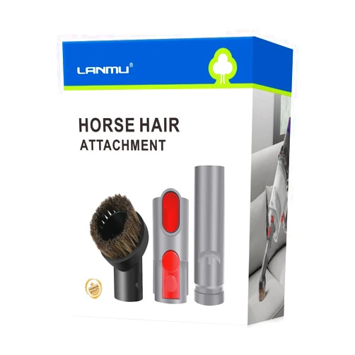LANMU Horse Hair Brush Vacuum Attachments Compatible with Dyson V15 V12 V11 V10 V8 V7 V6 Vacuum Cleaner, 1.25