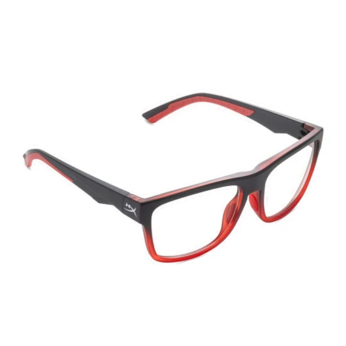 HyperX Spectre Mission - Gaming Eyewear, Blue Light Blocking, UV Protection, Crystal Clear Lenses, TR-90 Frame, Microfiber Pouch, Square Eyewear Frame - Red