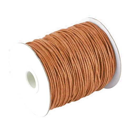 Craftdady 100 Yards 1.5mm Waxed Cotton Cord Macrame Bracelet Necklace Jewelry Making Waxed Beading Thread String (SaddleBrown)