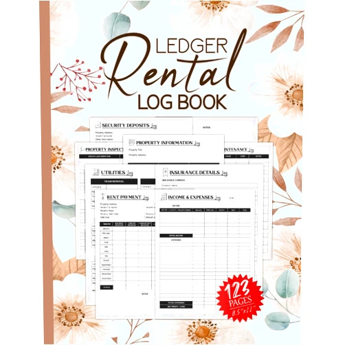 PropTrack Logs Rental Ledger Log Book: Rental Property Management Book for Property Manager and Landlord