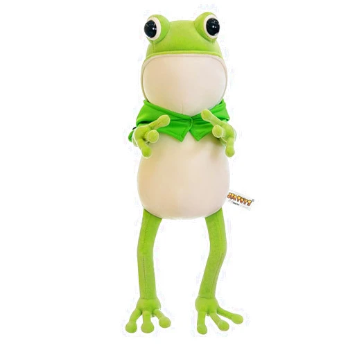 NatureMan 17.7 Inch Frog Plush Toy with Cloak Cartoon Frog Stuffed Animal Super Soft Frog Plush Cuddly Bedroom Decoration Pillow Birthday Gift for Kids
