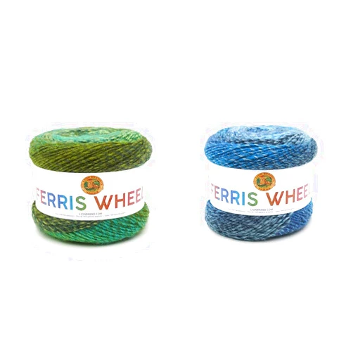 Lion Brand Yarn Lion Brand Ferris Wheel Yarn Evergreen and Full Moon Multicolor Yarn for Knitting Crocheting and Crafts 1-Pack