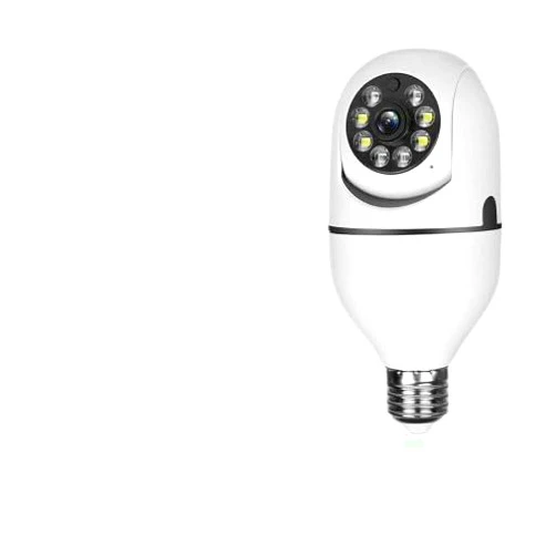 XMLYEC 360° IR E27 Light Bulb Camera 1080P HD Wireless WiFi Smart Home Security Camera,Wireless WiFi Home IP Camera with Motion Tracking Detection Alarm, 360 Degree, Color Night Vision