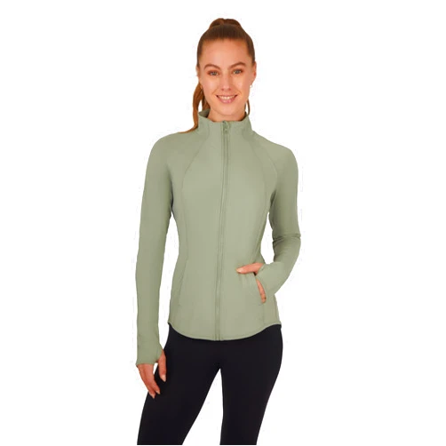 Yogalicious Womens Ultra Soft Lightweight Full Zip Yoga Jacket with Pockets