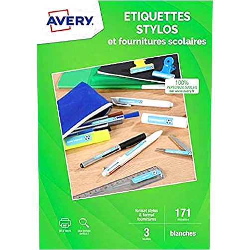 Avery J8110-3 171 Printer Labels for Pens/School Supplies