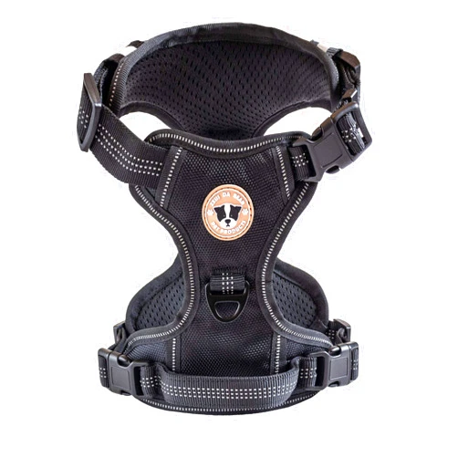 Zeus Da Bear Pet Products ZeusDaBear Dog Harness | Reflective No Pull Harness Pet Vest | Very Easy Control Pet Walking Adjustable Harness for Small Medium Large XLarge Dogs | No Choke Front Lead Dog Harness Medium Black