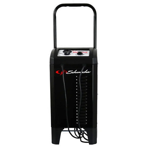 Schumacher Electric 2-in-1 Wheeled Battery Charger and Jump Starter, SC1437 - Manual Timer-Controlled, 150 Cranking Amps, 12 Volt for Car, SUV, Truck, and Marine Batteries