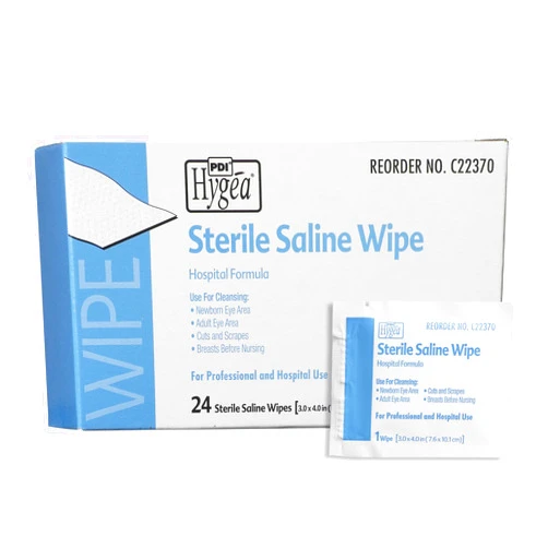 PDI Hygea C22370 Sterile Saline Wipe, 6