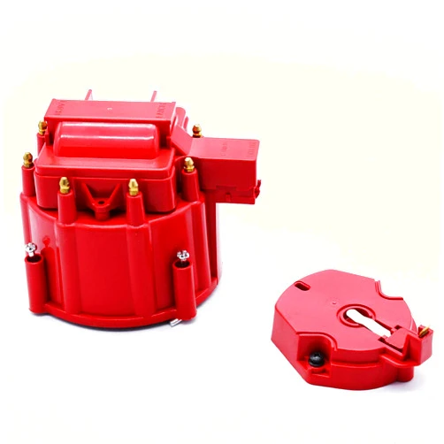 GSKMOTOR Performance Red Male HEI Distributor Cap & Rotor Replacement Kits Fits for SBC BBC 305 350 454