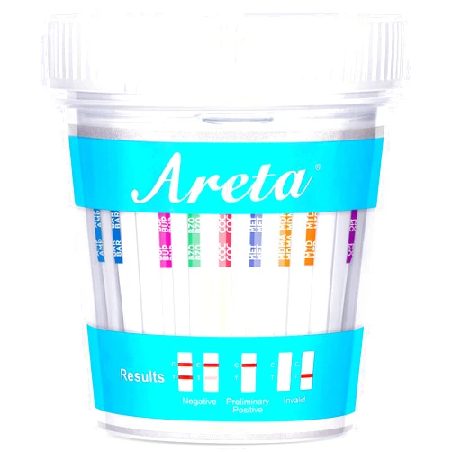 Areta Multi-Drug Test Cup: 14 Panel at Home Drug Test Kit, Testing 14 Drugs BUP,THC,OPI 2000, AMP,BAR,BZO,COC,MET,MDMA,MTD,OXY,PCP,PPX,TCA-#ACDOA-1144-5 Pack