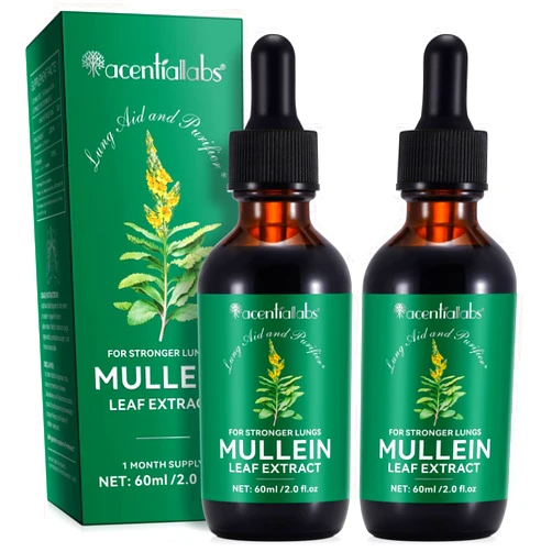 HUYEHF Mullein Drops, Mullein Leaf Extract for Lungs, Mullein Leaf Drops for Lung Cleanse and Phlegm, Fast Absorption Powerful Mullein Extract for Stronger Lungs (2)