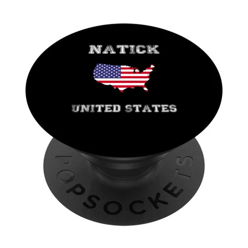 Natick United States Vintage Retro Flag Souvenirs Natick United States Vintage United States Flag Map Design PopSockets Standard PopGrip