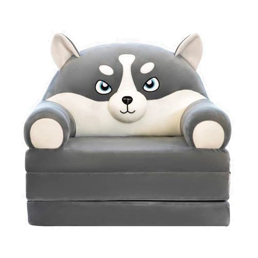 Shenruifa 2 in 1 Foldable Children's Sofa Cushion Plush Sofa Cute Sofa Chair for Children (E)