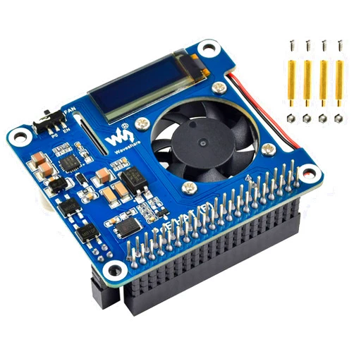 Waveshare Power Over Ethernet HAT (B) for Raspberry Pi 3 Model B+ / Raspberry Pi 4 Model B, PoE HAT Board with 0.91