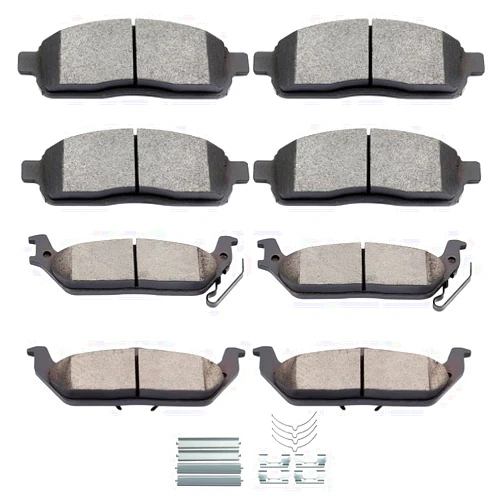 SCITOO Ceramic Brake Pads Kits,SCITOO 8pcs Brakes Pads Set fit for 2004-2008 for Ford for F-150,2006-2008 for Lincoln Mark LT