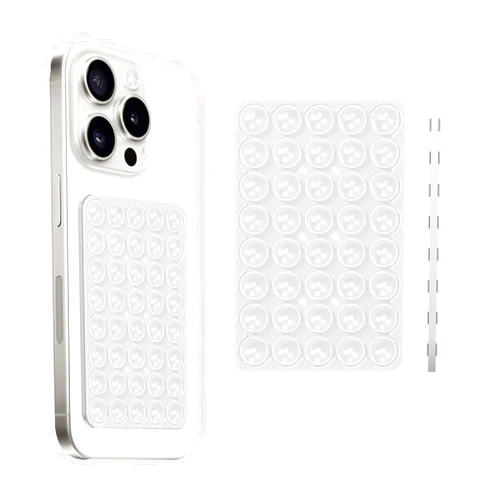 KHGUZ Silicone Car Suction Cup Phone Case Mount Double Sided, Hands-Free Strong Grip Phone Holder for Selfies and Videos, Auto Cellphone Stand Accessories, Universal for SUV, Truck, RV (White)