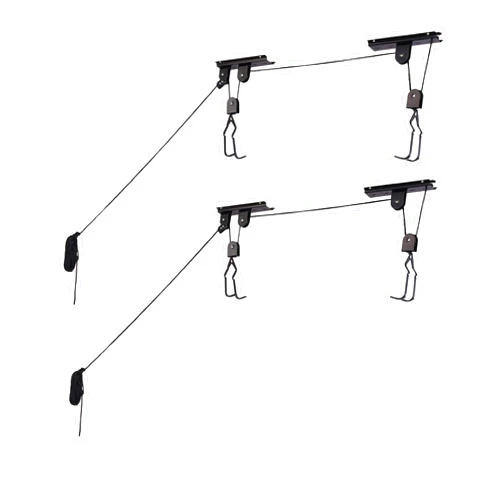 RAD Cycle Products Bike Hoists - Overhead Pulley System with 100 lb Capacity for Bicycles or Ladders - Secure Garage Ceiling Storage by Rad Cycle