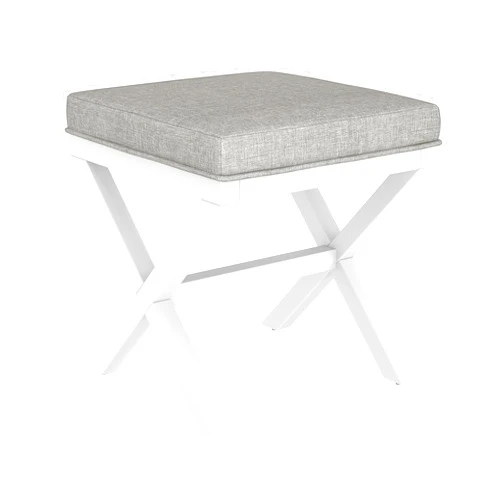 Hillsdale Somerset Backless Wood Vanity Stool for Makeup Room or Bathroom, White