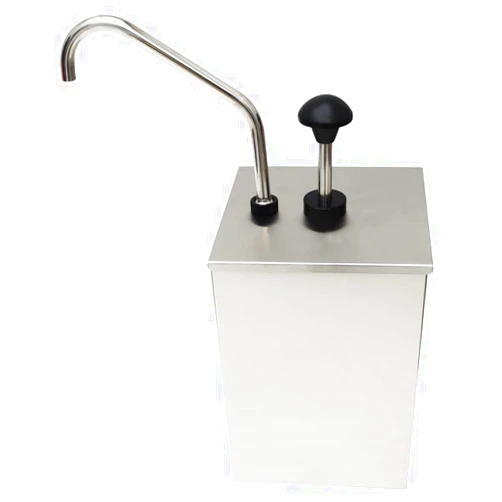 PreAsion 1 Bucket Sauce Dispenser Pump Squeeze Condiment Dispensing Pump, 2.5L Stainless Steel Sauce Pump for Ketchup, Vinegar, Barbecue Sauce