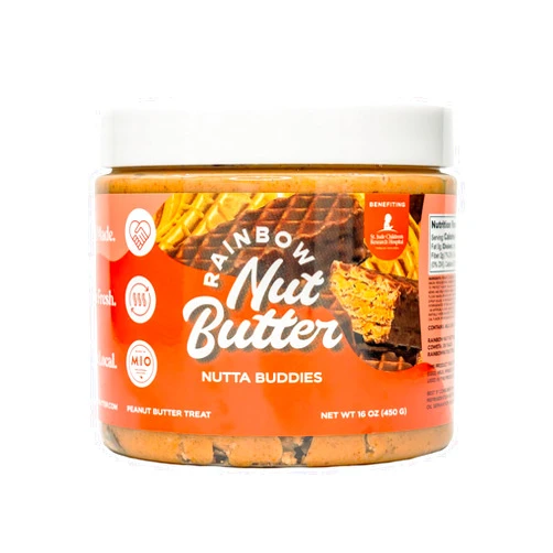 Rainbow Nut Butter, Nutta Buddies Peanut Butter, Spread, Treat, Snack, Dessert, High Protein Flavored Nut Butter, (16 oz Jar).