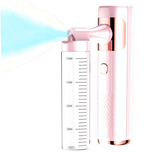 OYTXDE Wireless Disinfectant Fogger Mist Gun, Portable Nano Mist Sprayer, Handheld Electric Sprayer Steam Gun Rechargeable Atomizer Sprayer for Home, Indoor, Office, School, Car, Garden, Outdoor(Pink)