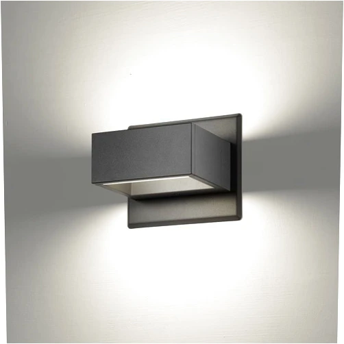 Lustrlach LED Outdoor Up Down Wall Sconce Light for House Porch Modern Exterior Light Fixture IP54 Waterproof Aluminum 3000K Wall Mount Lamp for Patio Garage Walkway Backyard Garden