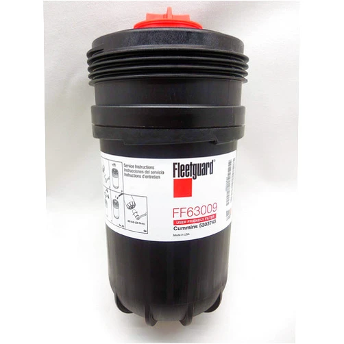 Cummins Fleetguard FF63009 (Cummins 5303743) Fuel Filter w/ NanoNet Hi Performance Filtration for Cummins B/L Series Engine, 2x Contaminant Holding Cap, Best in Class Protection&Longer Fuel System Life