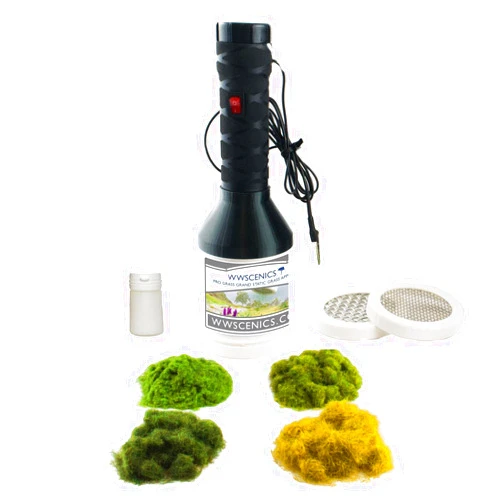 WWS War World Scenics WWScenics Pro Grass Grand Applicator Starter Kit - Railway Modelling Diorama Flocking Machine