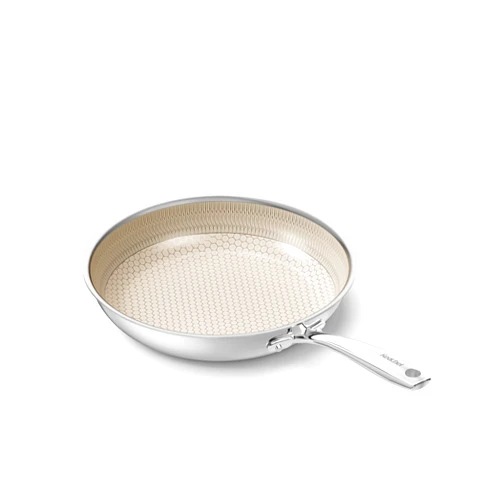 Redchef Ceramic Nonstick Frying Pan 9.5-Inch with Honeycomb Coating, Stay-Cool Handle, Dishwasher & Oven Safe, Induction Ready, PTFE PFAS-Free, All Cooktops