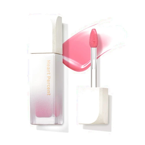 Heart Percent Dote On Mood Pure Glow Tint, Watery & Lightweight Moisturizing Lip Stain Long Lasting Liquid Lipstick 6.8g, 02. Pink Rose