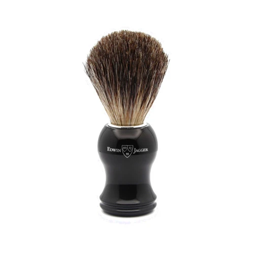 Edwin Jagger 81P36AMZ Classic Badger Shaving Brush for Shaving Cream or Soap for Men (Black)
