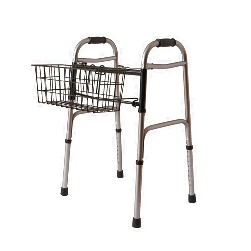 Medline Two-Button Walker Basket, Lightweight, Durable, Easy Installation, Convenient Storages, Ideal for Medical Patients, Hospitals, Nursing Homes (Pack of 2)