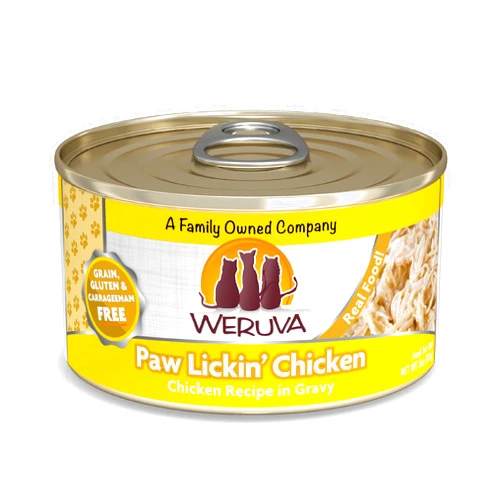 Weruva Classic Cat Food, Paw Lickin’ Chicken with Chicken Breast in Gravy, 3oz Can (Pack of 24)