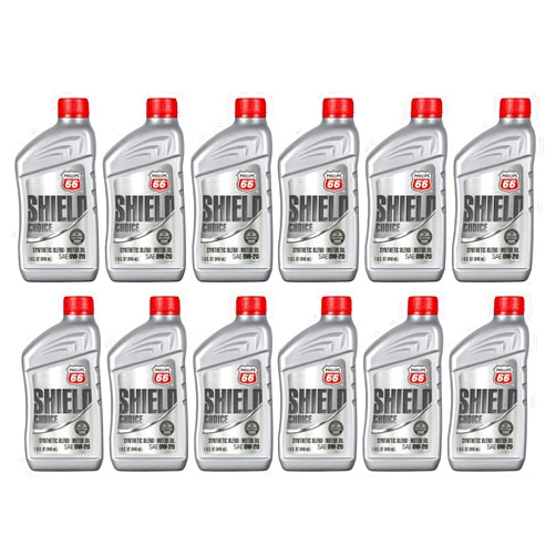 Generic Phillips 66 Synthetic Oil 0w20 Blend Motor Shield Choice Case 12/1qt