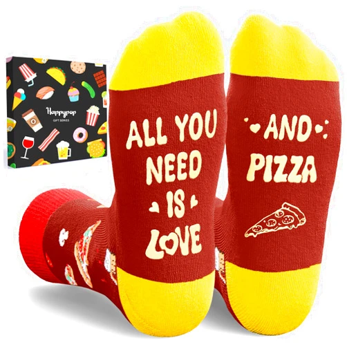 HAPPYPOP Funny Socks for Women Men - Donut Cookie Gifts, Ramen Pizza Socks, Cute Stocking Stuffers