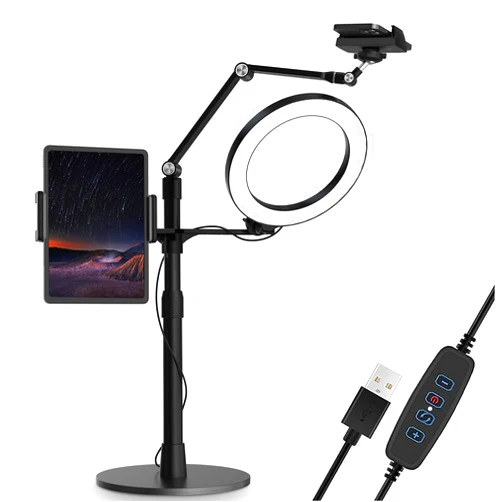 SupeDesk Selfie Ring Light Phone Tablet Stand, 8